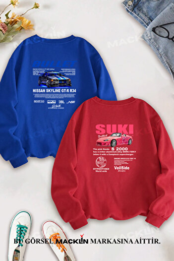 macklin Combinație de cuplu iubit - Fast & Furious Bullet & Suki BACK Set de hanorace cu decolteu cu imprimeu