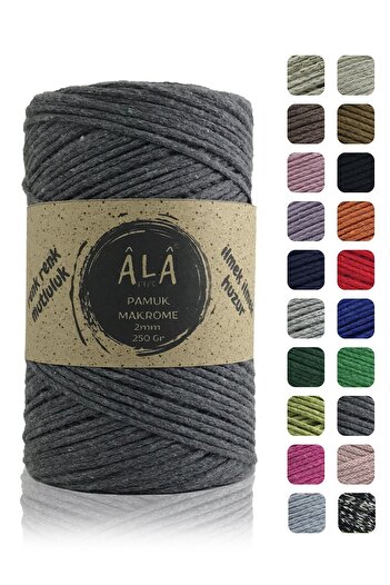 aladepo 250 Gram Cotton Macrame Thread - 2mm Chain Macrame Bag