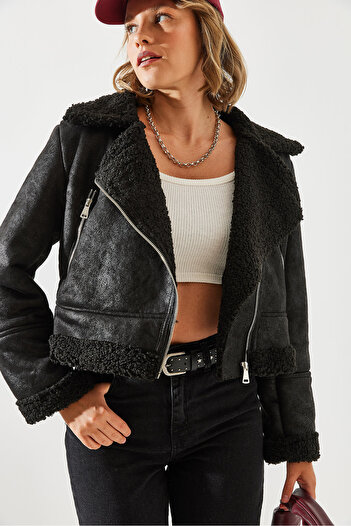 Bianco Lucci Γυναικείο Biker Jacket Laminated - 2416 60251780