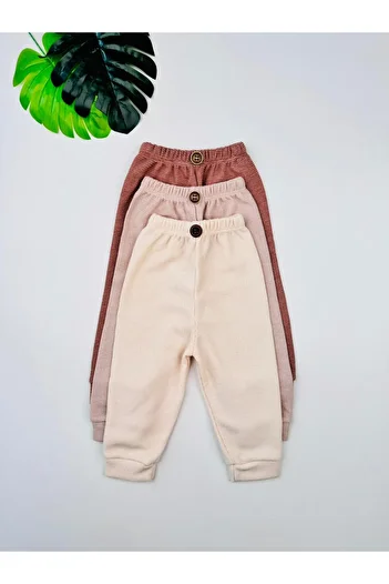 EFU BABY 3-piece Waffle Pants for Baby - Elastic Waist