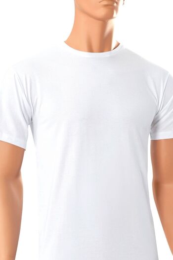Öts Pack of 2 Men's Single Jersey Closed Collar T-shirt White (100% Cotton)