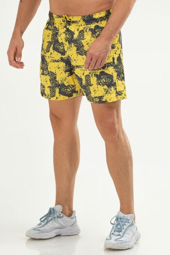 speedlife Yellow Regular Quick Dry Basic Men's Swim Shorts Xe0123