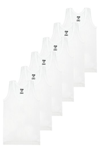 Öts Boy's 6-Piece Single Jersey Undershirt (100% Cotton)