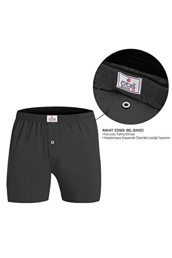 Öts Men's Cotton Boxers 5 Pack, Buttoned Comfortable Fit