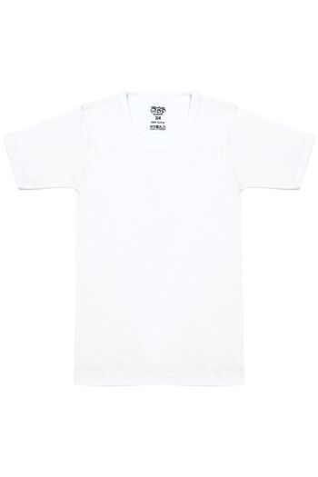 Öts Boy's White 2-Piece Cotton Ribbed T-shirt