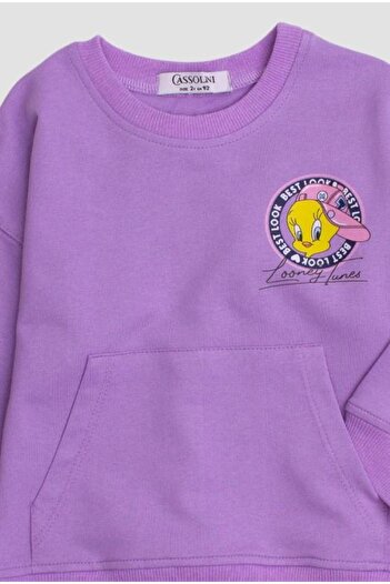 Chicsy Baby Σετ φόρμας Tweety Lones Tunes με στάμπα Oversize για μωρά και παιδιά