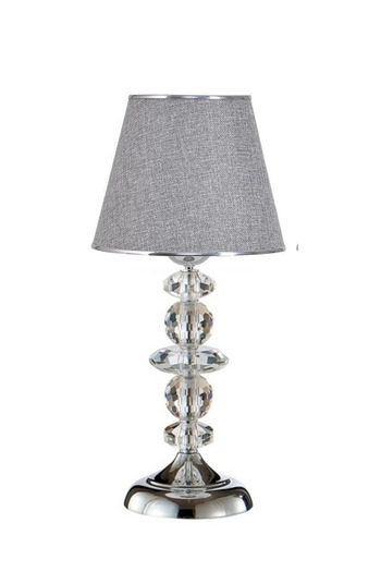 571 Store 5 Tal Crystal Table - Lampshade Chrome Plated and Sanded Headboard