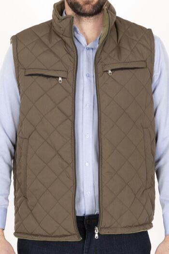 HeviStor Classic Cut Quilted Inflatable Vest with Fleece Inside Dad Vest