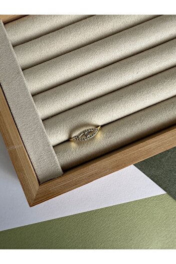 ringbox Gold Zirkon Taşlı Ufak Göz Yüzük