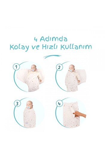 Sevi Bebe Renkli Desenli %100 Pamuk Kundak