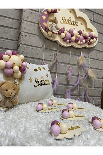 NeşeliAtölyem Bubble Baby Door Ornament - Pillow - 20 Magnets