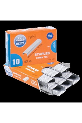 Delta White Staple - Pack of 1000, No:10, 1622 Model