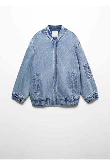 MANGO Woman Denim bomber ceket