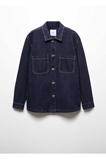 MANGO Man Cepli denim gömlek ceket