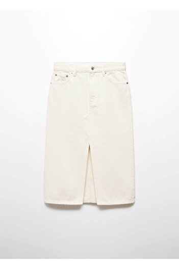 MANGO Woman Midi denim etek