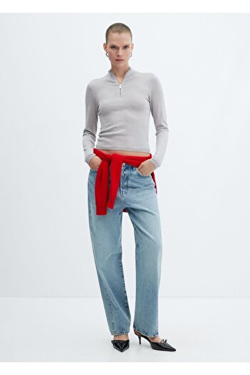 MANGO Woman Tricotaj Pulover cu fermoar