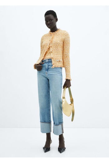 MANGO Woman Tweed Pocket Cardigan