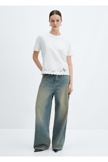 MANGO Woman T-Shirt aus 100 % Baumwolle