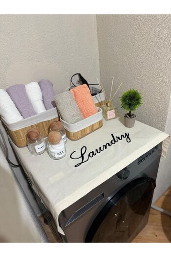ebrulim Punch Embroidered Washing Machine Cover