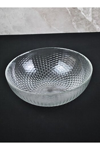 Tanemce 22 cm Presentation Chips Glass Salad Plate - 1 Serving Bowl Lol