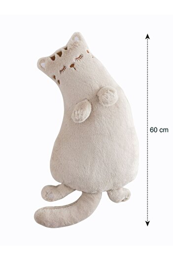 LC Waikiki LCW HOME Pelüş Dolgulu Kedi Bebek Kırlent 60 cm W3DI25Z1