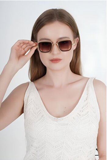 Byc polo Gold Gradient Polarizad Glass Unisex Stylish Sunglasses