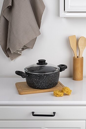 Cem Prestige Single Non-Stick Deep Pot Black 22 cm