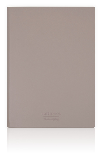 Victoria's Journals Softtons Notebook with Flexible Cover - Cream 128 Yp. Checkered