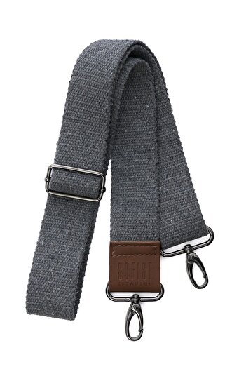 Sofist İstanbul Gray Narrow Woven Adjustable Bag Strap Gray Narrow Woven Adjustable Bag Strap