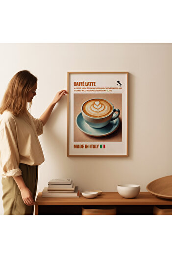 ARTHOUSECOLLECTIVE Latte - Coffee Poster - Frameless Poster in Painting Dimensions