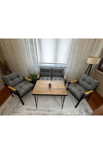 Green Garden Gülizar,Model, Balkon, Bahçe, Cafe, Metal Koltuk Takımı, Bahçe Takımı , Çay Seti, 2+1+1+Masa