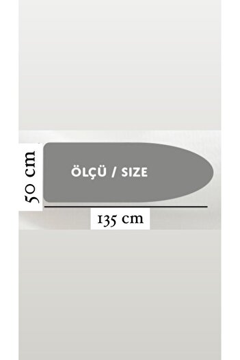 GERCELLA Luxury Grey Star Ütü Masası Kılıfı Bezi Örtüsü (50X135CM)