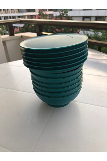 Tupperware Berrak Bowl 6 Pieces (Emerald Green Gold)