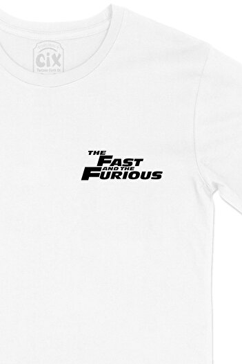 Cix Λευκό μπλουζάκι με σχέδιο λογότυπου Fast And Furious Pocket