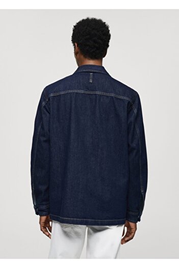 MANGO Man Cepli denim gömlek ceket