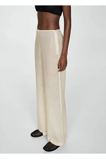 MANGO Woman 100% Ramie - Straight Cut Trousers