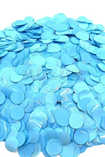 Huzur Party Store 1 Paket Mavi Balon Pulu Balon Içi Pul Konfetisi 10 gram Konfetili Balon Zinciri Şeffaf Balon Pulu