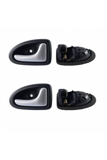 EYEDEKPARÇA Clıo Symbol II 09> Compatible Door Opening Handle Inner Chrome Set 2 Pieces