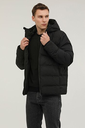 lumberjack M-sn22 Nolan Coat 2pr Μαύρο Ανδρικό Κοντό Παλτό