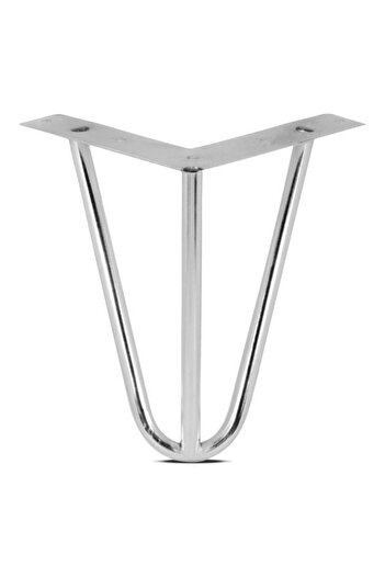 ALBATROS 18 cm Shaft Model Chrome Cut 100% Metal Furniture Set - Cabinet, Armchair, Sofa and Tv Unit Legs (4 Pcs)