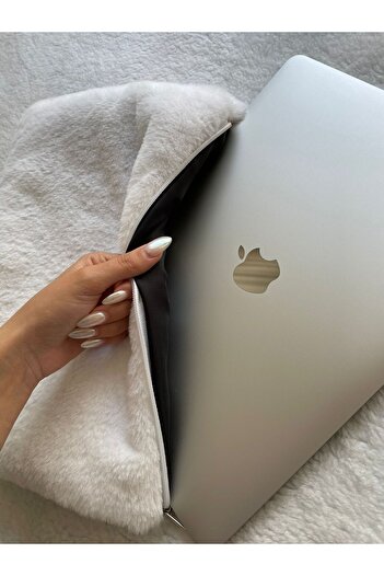 luckyjoys White Plush - Bag Computer Case for Laptop, Tablet, Ipad, MacBook