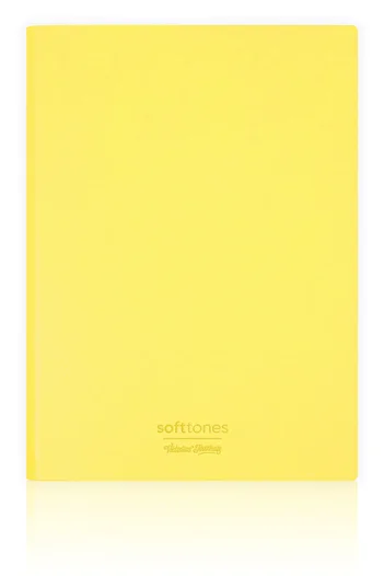 Victoria's Journals Softtons Notebook with Flexible Cover - Cream 128 Yp. Checkered