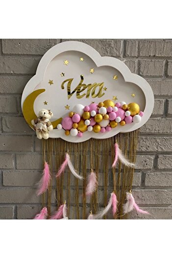 NeşeliAtölyem 45-30 LED Cloud Bubble Door Ornament