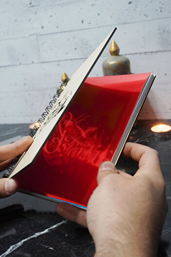 markcat Istanbul Themed Agenda and School Notebook - Checked Notebook with Wooden Cover (A5 - 120 Pages)