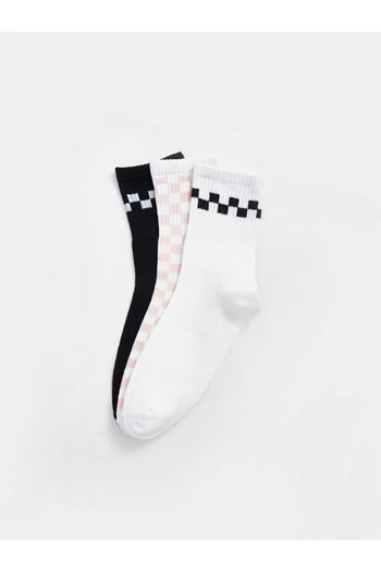 LC Waikiki Lcw Dream - Ecru Patterned Women's Socks, Pack of 3