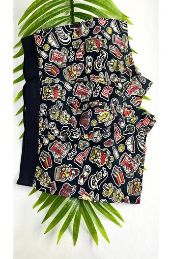 Berrak 4431 Model Digital Printed and Patterned Lycra Boxers