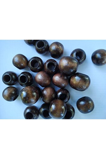 Selin Ξύλινες χάντρες 14 mm, 100 gr (100 τεμάχια) καφέ