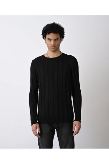 İLKCET MODA Slim Fit Striped Men's Knitwear