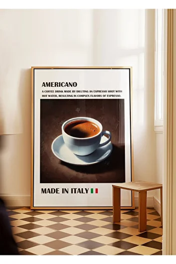 ARTHOUSECOLLECTIVE Americano - Coffee Poster - Frameless Poster at Painting Dimensions