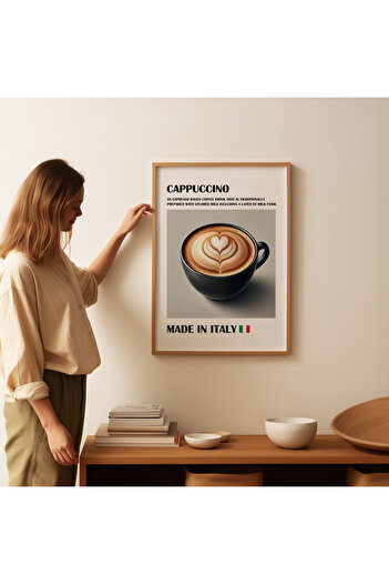 ARTHOUSECOLLECTIVE Cappuccino - Coffee Poster - Frameless Poster in Painting Dimensions